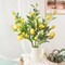 5PCS Artificial Lemon Branch Picks, Vivid Yellow Faux Lemons for Kitchen, Party, Farmhouse, Garden, Home Table Centerpieces, and Decorative Arrangements